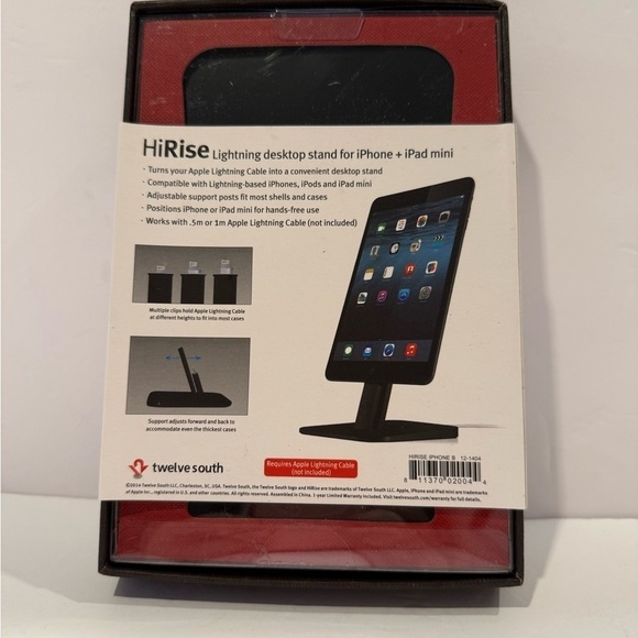 Twelve South Other - Twelve South HiRise Black Lightning Desktop Stand for iPhone and iPad